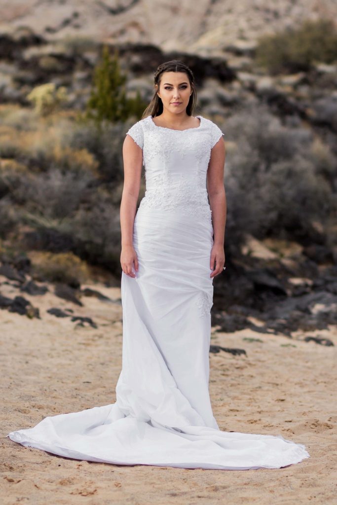 Bride Mia in Affordable custom-made wedding dress
